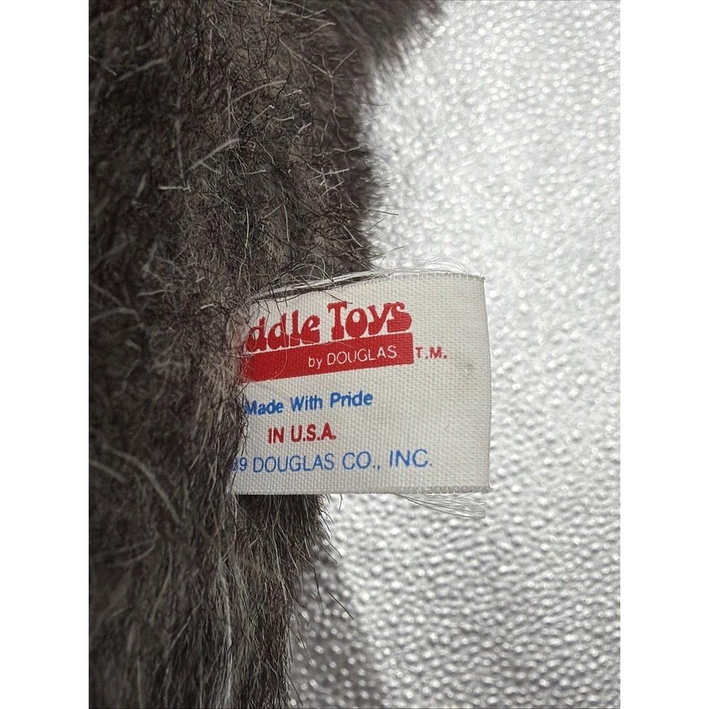 Cuddle Toys Douglas Howling Grey Wolf Plush Stuffed Animal 16" Tall Vintage 1987 - Picture 10 of 12